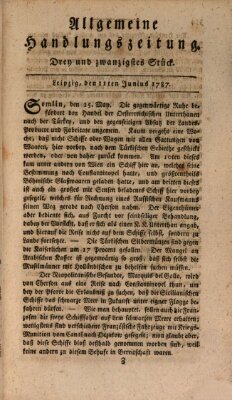Allgemeine Handlungszeitung Montag 11. Juni 1787
