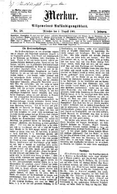 Merkur Mittwoch 5. August 1868