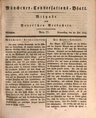 Münchener Conversations-Blatt (Bayer'scher Beobachter) Donnerstag 30. Juli 1829