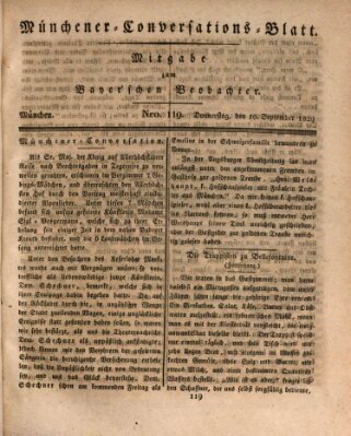 Münchener Conversations-Blatt (Bayer'scher Beobachter) Donnerstag 10. September 1829