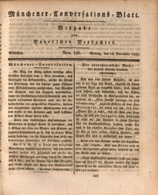 Münchener Conversations-Blatt (Bayer'scher Beobachter) Montag 16. November 1829