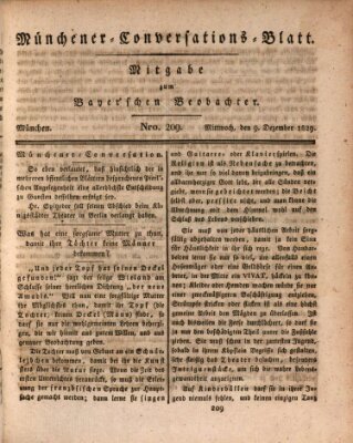 Münchener Conversations-Blatt (Bayer'scher Beobachter) Mittwoch 9. Dezember 1829
