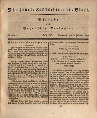 Münchener Conversations-Blatt (Bayer'scher Beobachter) Samstag 6. Februar 1830
