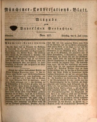 Münchener Conversations-Blatt (Bayer'scher Beobachter) Dienstag 6. Juli 1830