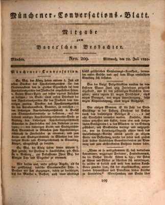 Münchener Conversations-Blatt (Bayer'scher Beobachter) Mittwoch 28. Juli 1830