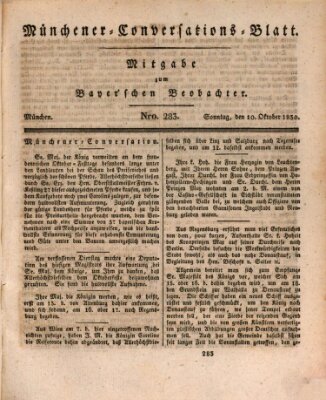 Münchener Conversations-Blatt (Bayer'scher Beobachter) Sonntag 10. Oktober 1830