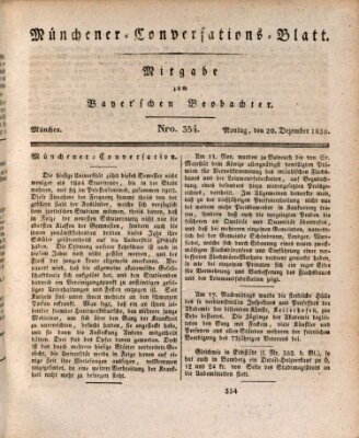 Münchener Conversations-Blatt (Bayer'scher Beobachter) Montag 20. Dezember 1830