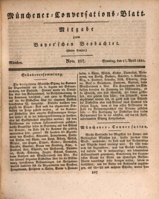 Münchener Conversations-Blatt (Bayer'scher Beobachter) Sonntag 17. April 1831