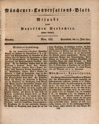 Münchener Conversations-Blatt (Bayer'scher Beobachter) Samstag 11. Juni 1831