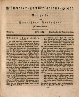 Münchener Conversations-Blatt (Bayer'scher Beobachter) Sonntag 20. November 1831