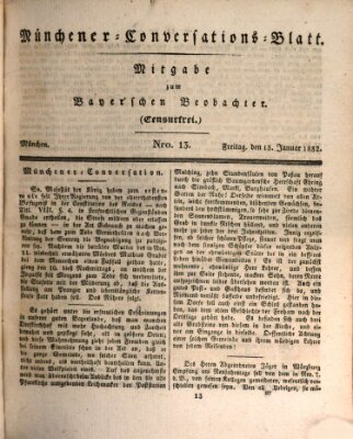 Münchener Conversations-Blatt (Bayer'scher Beobachter) Freitag 13. Januar 1832