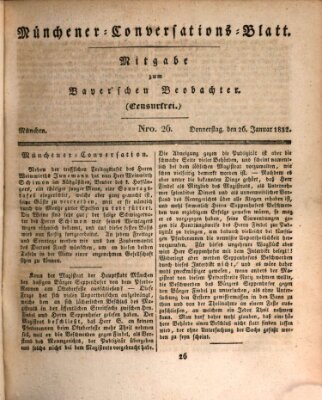 Münchener Conversations-Blatt (Bayer'scher Beobachter) Donnerstag 26. Januar 1832
