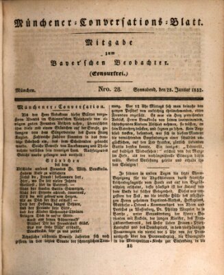 Münchener Conversations-Blatt (Bayer'scher Beobachter) Samstag 28. Januar 1832