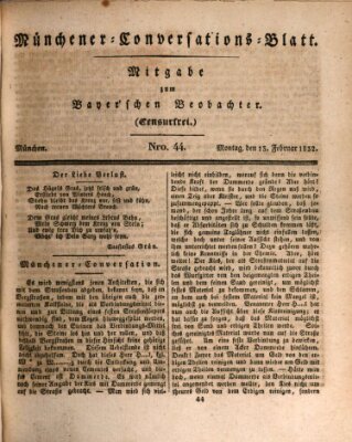 Münchener Conversations-Blatt (Bayer'scher Beobachter) Montag 13. Februar 1832