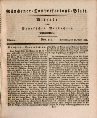 Münchener Conversations-Blatt (Bayer'scher Beobachter) Donnerstag 26. April 1832
