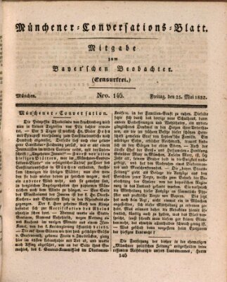 Münchener Conversations-Blatt (Bayer'scher Beobachter) Freitag 25. Mai 1832