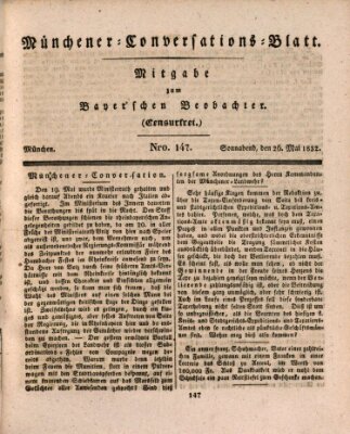 Münchener Conversations-Blatt (Bayer'scher Beobachter) Samstag 26. Mai 1832