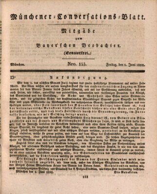 Münchener Conversations-Blatt (Bayer'scher Beobachter) Freitag 1. Juni 1832