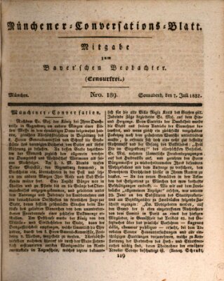 Münchener Conversations-Blatt (Bayer'scher Beobachter) Samstag 7. Juli 1832