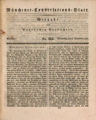 Münchener Conversations-Blatt (Bayer'scher Beobachter) Donnerstag 8. November 1832