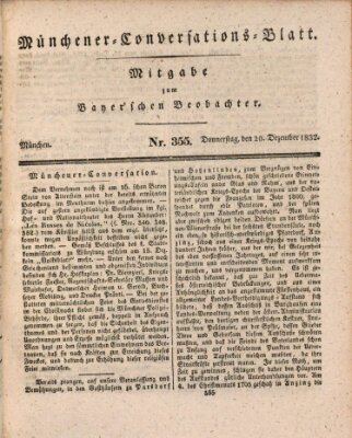 Münchener Conversations-Blatt (Bayer'scher Beobachter) Donnerstag 20. Dezember 1832