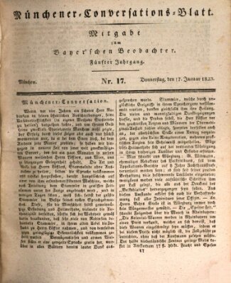 Münchener Conversations-Blatt (Bayer'scher Beobachter) Donnerstag 17. Januar 1833