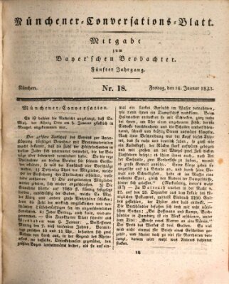 Münchener Conversations-Blatt (Bayer'scher Beobachter) Freitag 18. Januar 1833