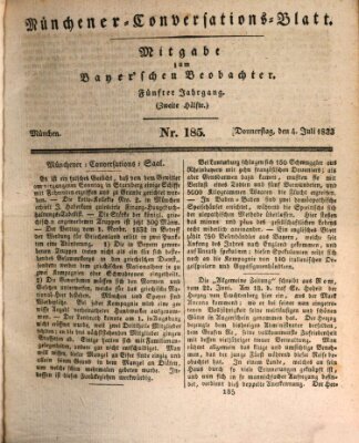 Münchener Conversations-Blatt (Bayer'scher Beobachter) Donnerstag 4. Juli 1833