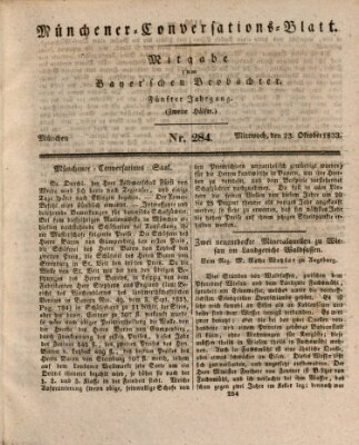 Münchener Conversations-Blatt (Bayer'scher Beobachter) Mittwoch 23. Oktober 1833