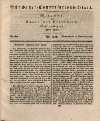 Münchener Conversations-Blatt (Bayer'scher Beobachter) Mittwoch 13. November 1833
