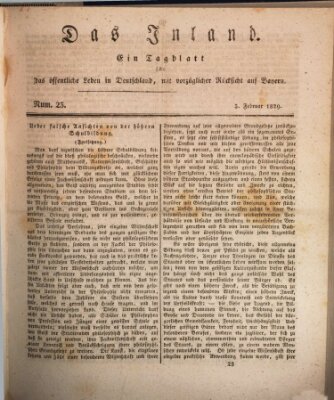 Das Inland (Deutsche Tribüne) Dienstag 3. Februar 1829