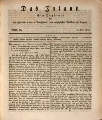 Das Inland (Deutsche Tribüne) Samstag 6. Februar 1830