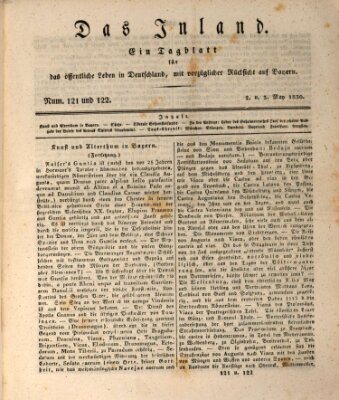 Das Inland (Deutsche Tribüne) Montag 3. Mai 1830
