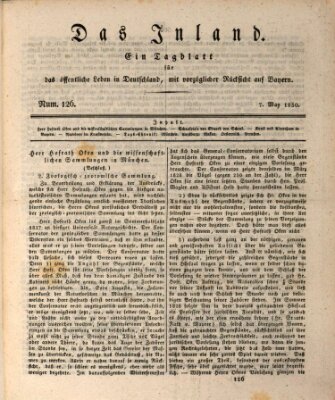 Das Inland (Deutsche Tribüne) Freitag 7. Mai 1830