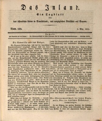 Das Inland (Deutsche Tribüne) Dienstag 3. Mai 1831