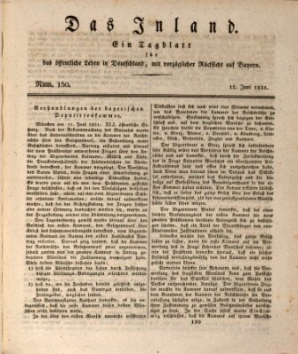 Das Inland (Deutsche Tribüne) Sonntag 12. Juni 1831