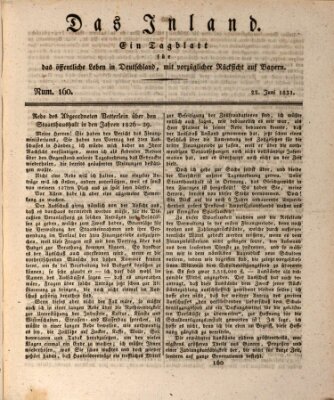 Das Inland (Deutsche Tribüne) Mittwoch 22. Juni 1831