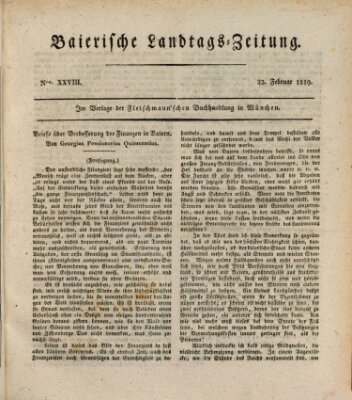 Baierische Landtags-Zeitung Dienstag 23. Februar 1819