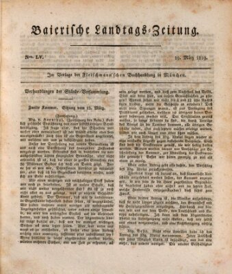 Baierische Landtags-Zeitung Freitag 19. März 1819