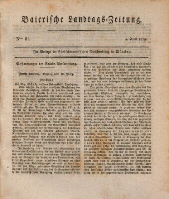 Baierische Landtags-Zeitung Sonntag 4. April 1819
