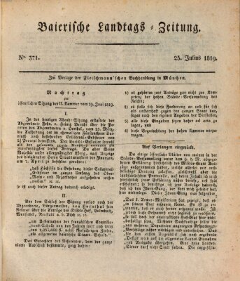 Baierische Landtags-Zeitung Sonntag 25. Juli 1819