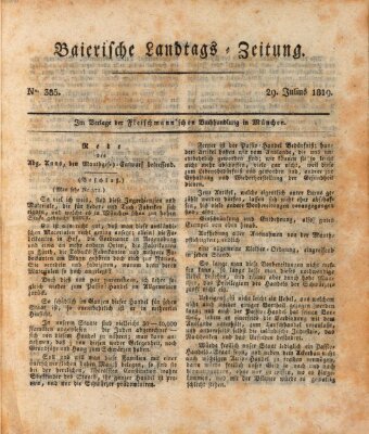 Baierische Landtags-Zeitung Donnerstag 29. Juli 1819
