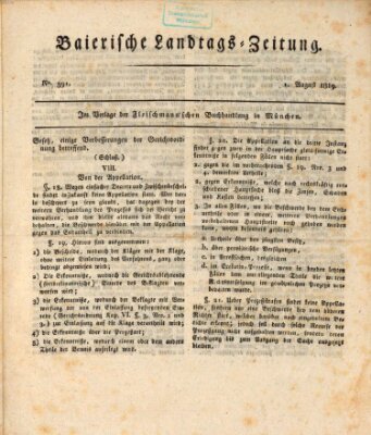 Baierische Landtags-Zeitung Sonntag 1. August 1819