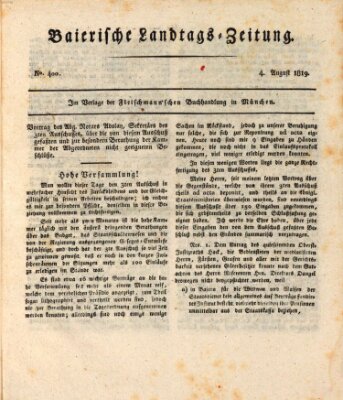 Baierische Landtags-Zeitung Mittwoch 4. August 1819