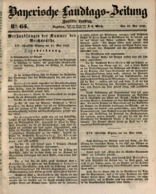 Bayerische Landtags-Zeitung Montag 29. Mai 1848