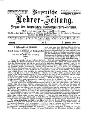 Bayerische Lehrerzeitung Freitag 8. Januar 1869