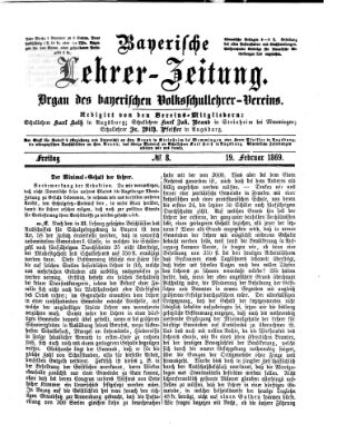 Bayerische Lehrerzeitung Freitag 19. Februar 1869