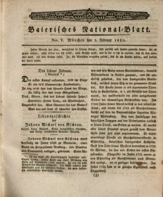 Baierisches National-Blatt Mittwoch 2. Februar 1820