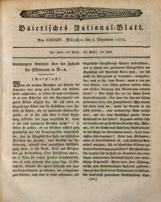 Baierisches National-Blatt Donnerstag 9. November 1820