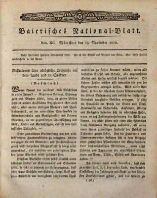Baierisches National-Blatt Donnerstag 23. November 1820